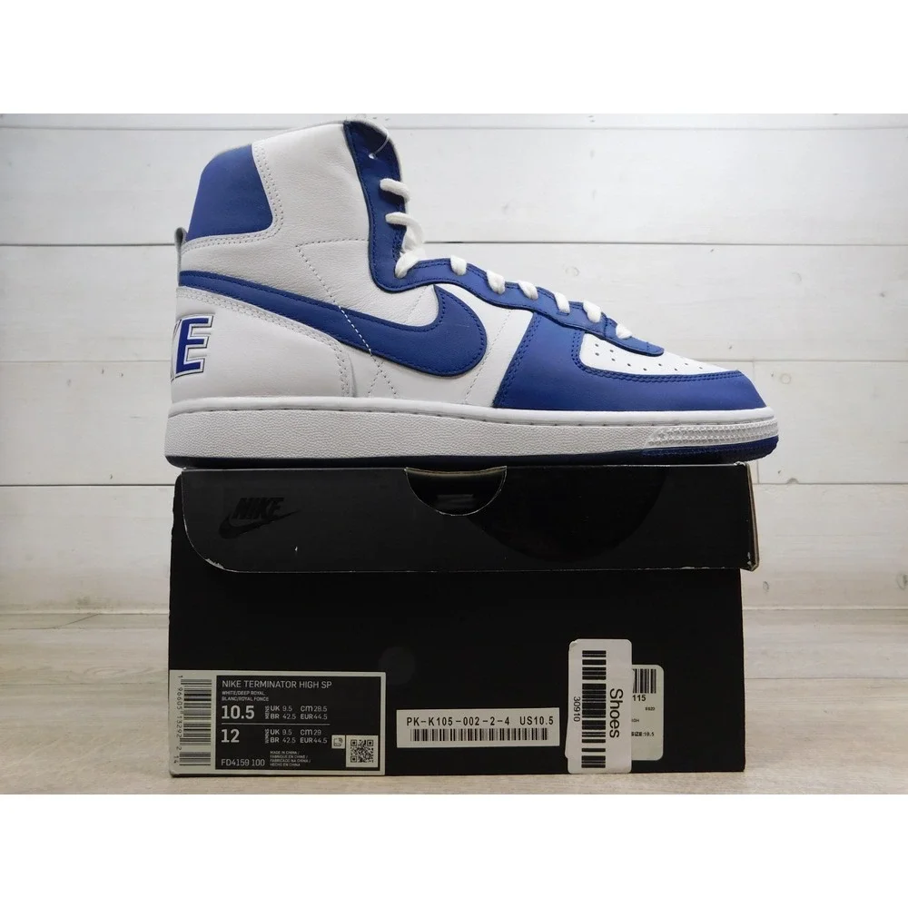 Nike Terminator High White Deep Royal Blue FD4159-100 Men's Size 10.5 New Box